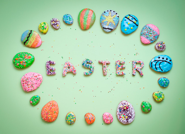 Easter homemade gingerbread cookies - Photo, image