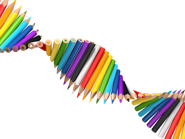 DNA molekülünün kalemler - Fotoğraf, Görsel