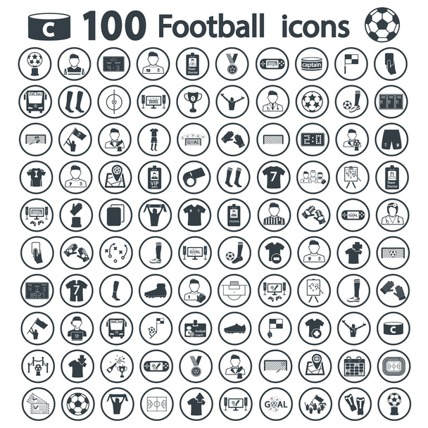 grande set di icone di calcio
 - Vettoriali, immagini