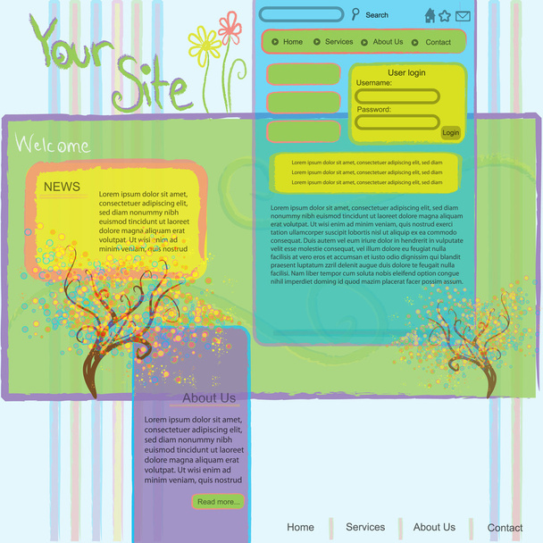 Colorful vector web design - Vektori, kuva