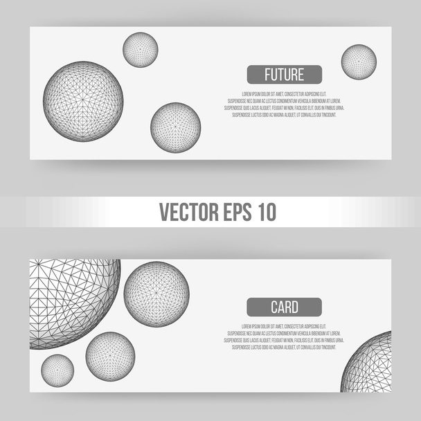 Abstract Creative concept vector background of geometric shapes from triangular faces. Polygonal design style letterhead and brochure for business. EPS 10 vector illustration. - ベクター画像