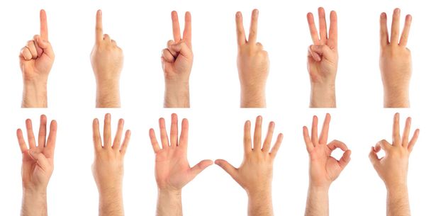 Mãos masculinas contando
 - Foto, Imagem