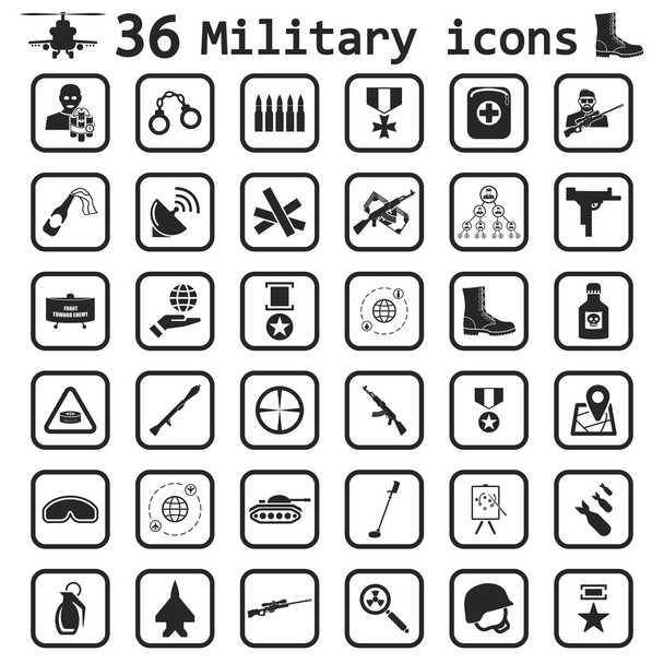 Military icon set icon - Vector, Image