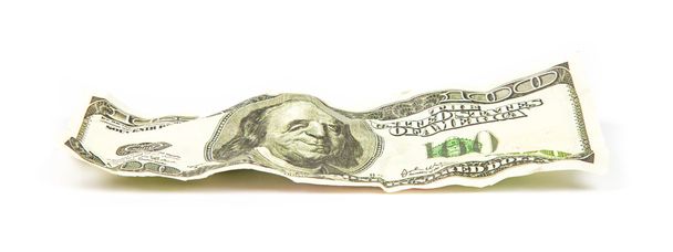 Pomačkané bankovky dolaru - Fotografie, Obrázek