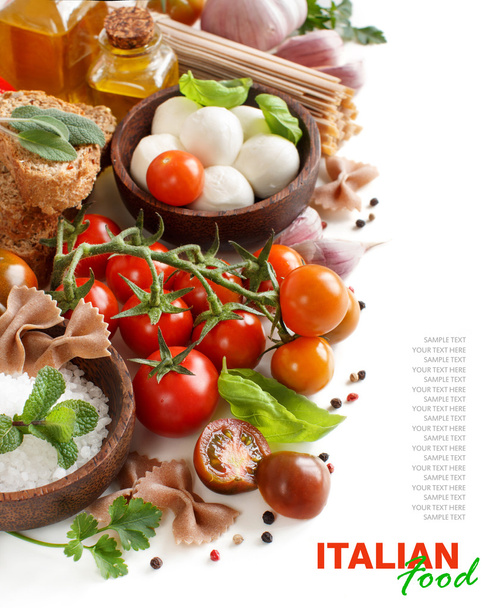 Ingrédients de cuisine italienne
 - Photo, image