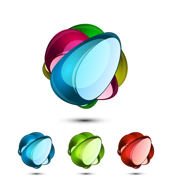 Abstract glass shapes - Vector, Image