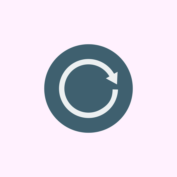 Recargar icono, sobre fondo círculo azul, contorno blanco
 - Vector, Imagen