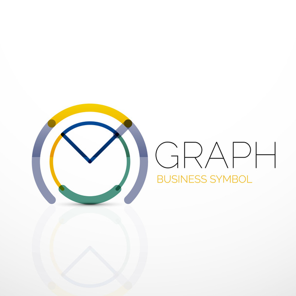 Abstrakti logo idea, lineaarinen kaavio tai kuvaaja liiketoiminnan kuvake. Luova vektorin logotyyppisuunnittelumalli
 - Vektori, kuva