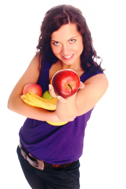 Young beautiful girl with fruit - Foto, Bild