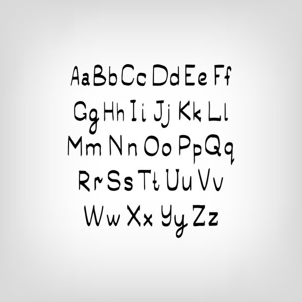 Vector Hand drawn letters. Letters of the alphabet written with a brush. - Vetor, Imagem