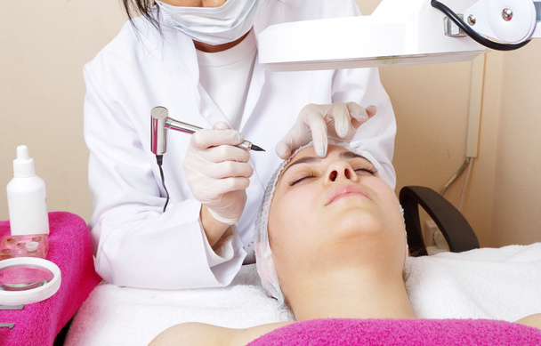 woman doing brow procedure - Photo, Image