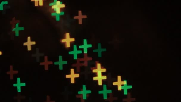 Leuchtende Figuren in Form von Kreuzen und das x-Symbol. - Filmmaterial, Video