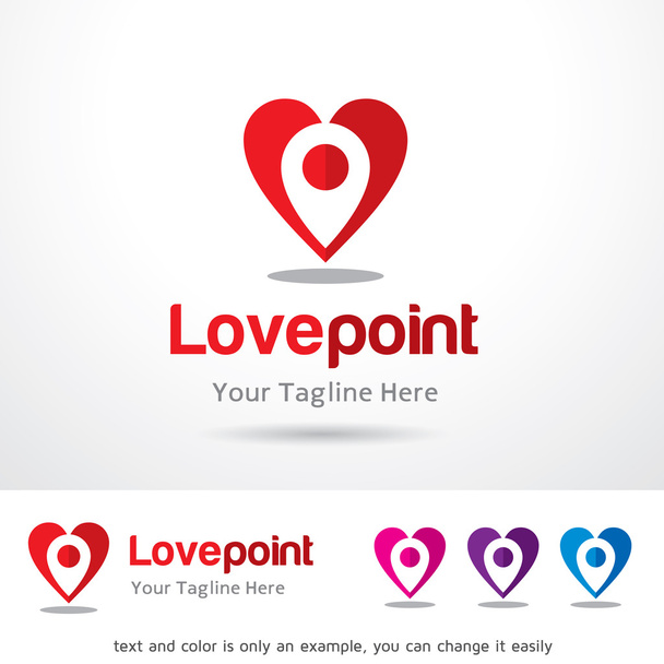愛ポイントのロゴのテンプレート デザインのベクトル - ベクター画像