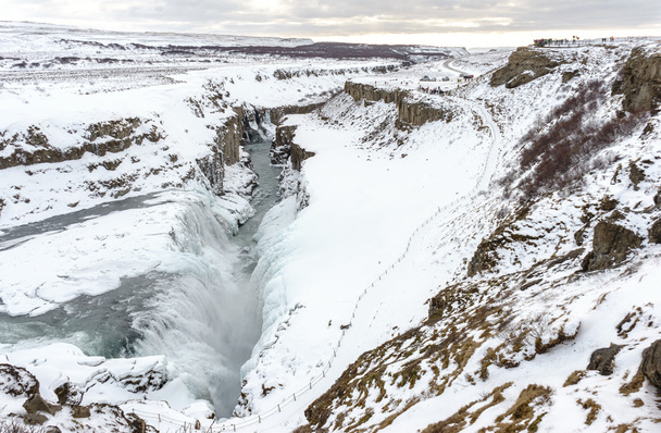 南部アイスランドのグトルフォスの滝 - 写真・画像