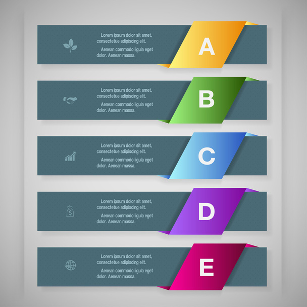 Modern infographics business design options banner.Vector illust - Vecteur, image