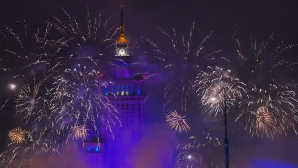 Fireworks over Warsaw - Imágenes, Vídeo