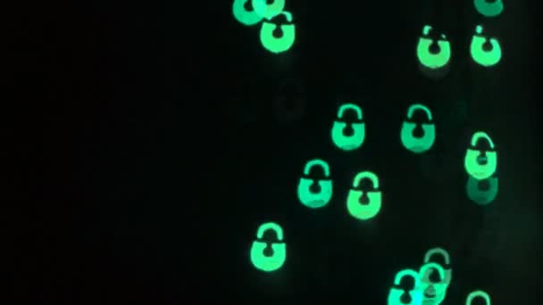Φωτισμός των κλειδαριών με τη μορφή πολύχρωμα Bokeh - Πλάνα, βίντεο