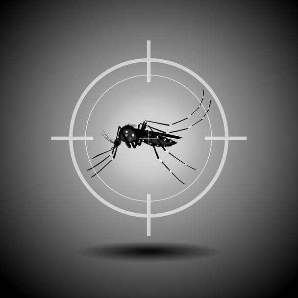 σκοτώσει κουνούπι, επίπεδη εικονίδιο σχεδιασμός, λογότυπο - Διάνυσμα, εικόνα
