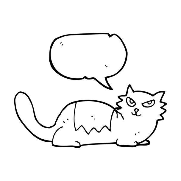 speech bubble cartoon cat - Vector, Image