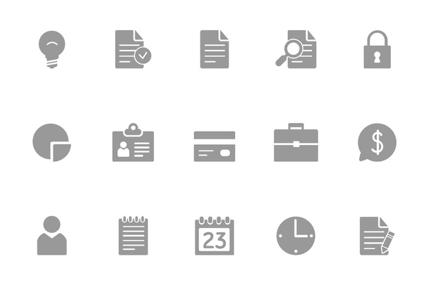 Business icons black - Vector, Image