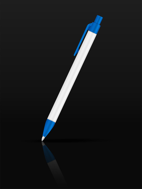 Ballpoint pen on black - ベクター画像