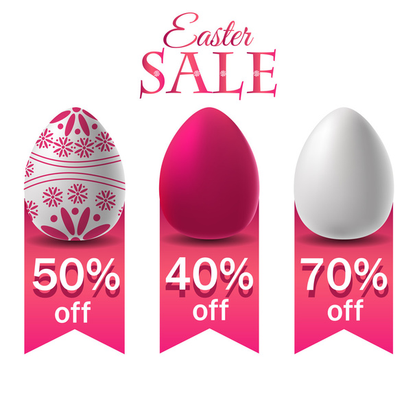 Set of stickers for easter sale. Vector design - Vector, Image
