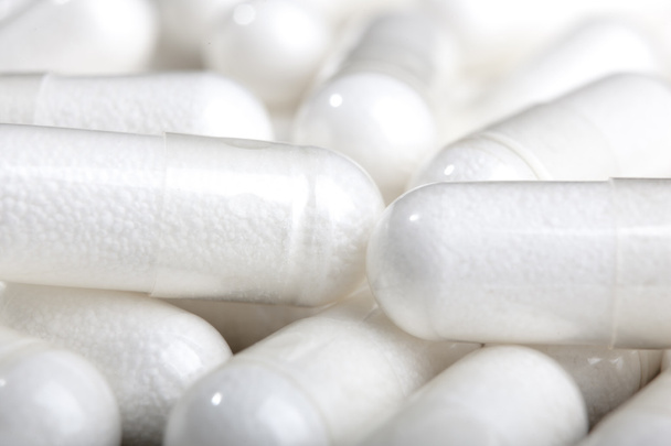 witte pillen groep capsule - Foto, afbeelding