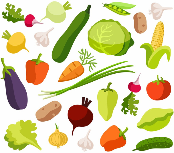 Background vegetables, white, color, seamless. - Vektori, kuva