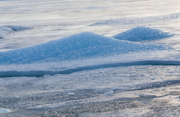 Lód jeziora naturalne tło z bliska - Zdjęcie, obraz