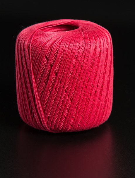 beautiful skeins of thread on a black background - Fotoğraf, Görsel
