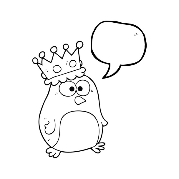 discorso bolla cartone animato imperatore pinguino
 - Vettoriali, immagini