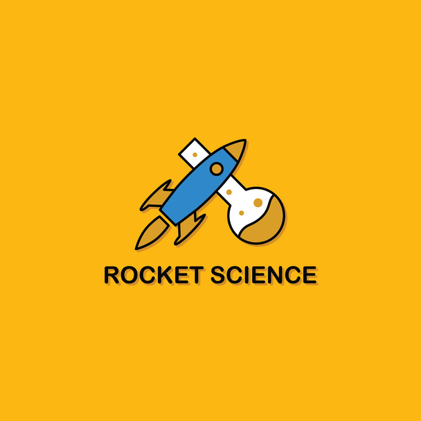 ベクトルロケットデザインロゴ分離 - ベクター画像