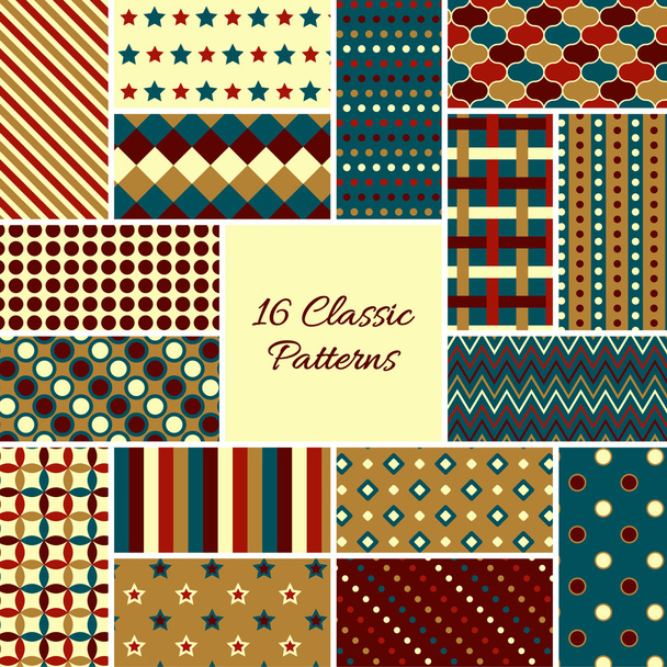 Set of vintage patterns - Vector, Image