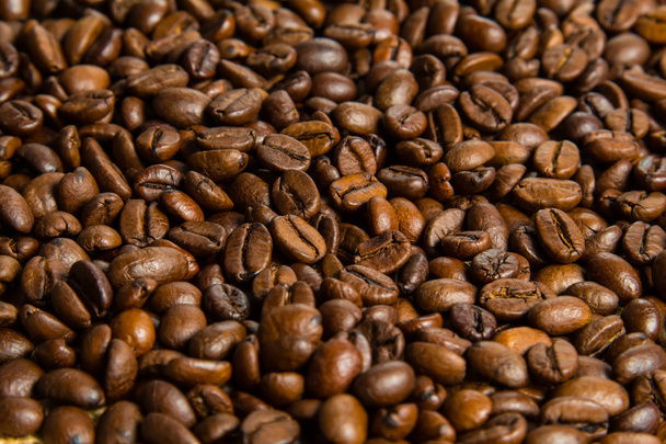 Black coffee and coffee beans - Φωτογραφία, εικόνα