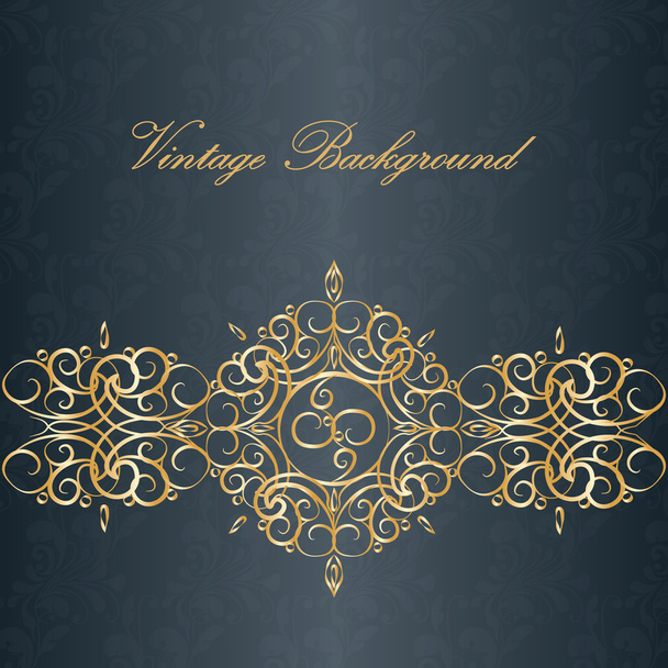 Vintage Invitation with ornaments - Vector, Image