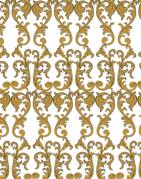 Classic ornament pattern in gold - Vektori, kuva