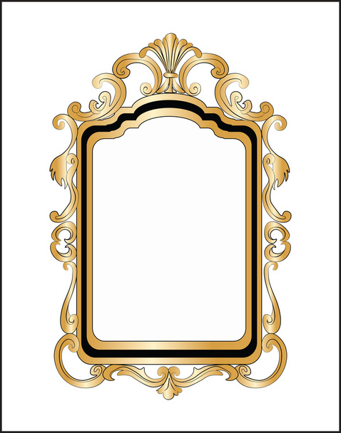 Cornice a specchio decorativo dorato
 - Vettoriali, immagini