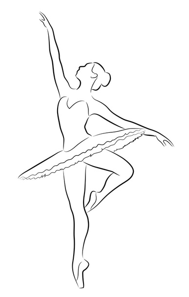 Tánc a balerina, illusztráció - Vektor, kép