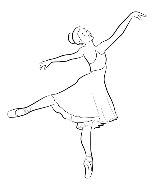 ダンス バレリーナの図 - ベクター画像