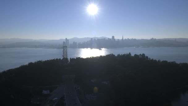 Nowe Zatoka Zawieszenie most San Francisco  - Materiał filmowy, wideo
