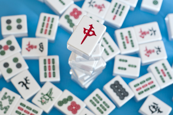 Stack of mahjong tiles - Photo, Image