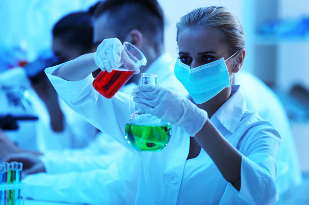 Medical technicians working in laboratory - Photo, Image