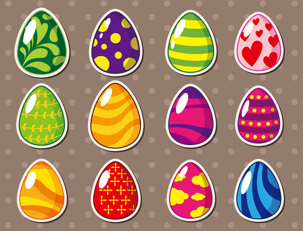 egg stickers - Vektor, Bild