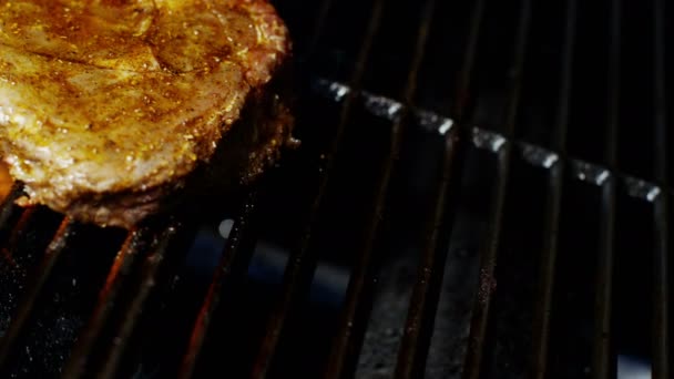 Beef Steaks on grill - Footage, Video
