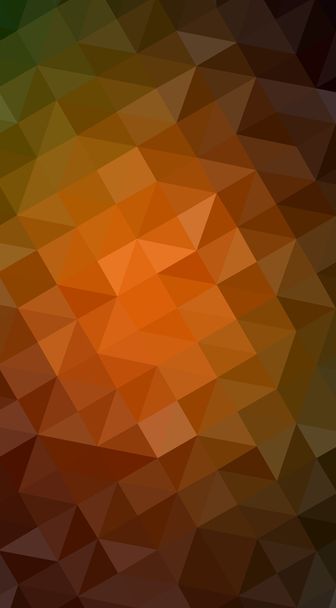 Πολύχρωμα σκούρο πράσινο, κίτρινο, πορτοκαλί πολυγωνικό σχεδιασμό εικονογράφηση, που αποτελείται από τρίγωνα και κλίση στο ύφος του origami. - Φωτογραφία, εικόνα