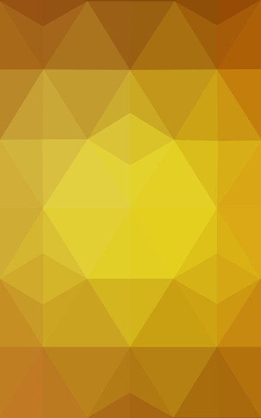 Σκούρο κίτρινο πολυγωνικό σχέδιο σχέδιο, το οποίο αποτελείται από τρίγωνα και κλίση στο στυλ του origami. - Φωτογραφία, εικόνα