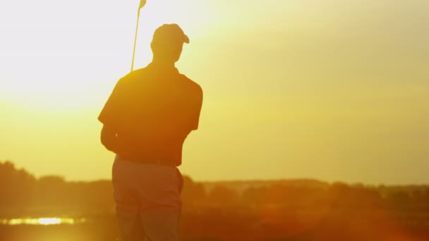 male golf player playing golf - Footage, Video