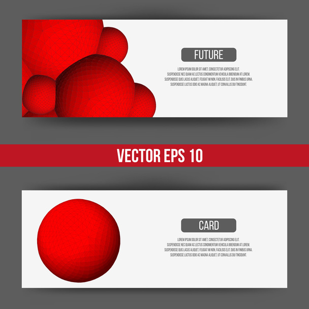 EPS 10 vector illustration. Abstract 3D background with geometric design elements. Vector design style Business card, letterhead, brochure, banner. - Vecteur, image