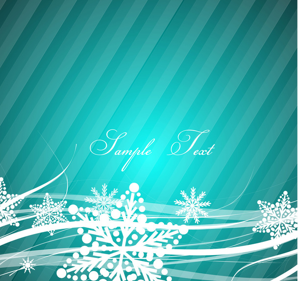 Blue Christmas wavy lines background - Wektor, obraz