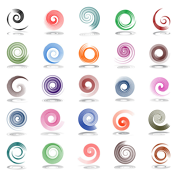 Elementos de diseño espiral
. - Vector, Imagen